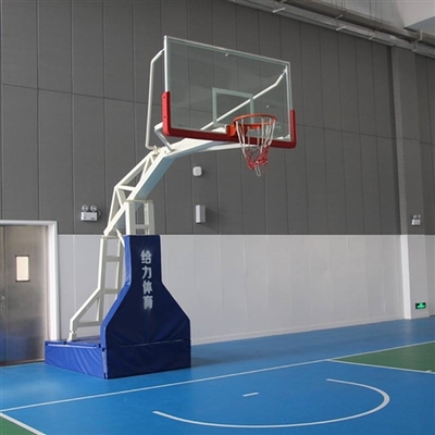 珠海技术学校弹性折叠移动篮球架安装完成，校园体育设施再升级